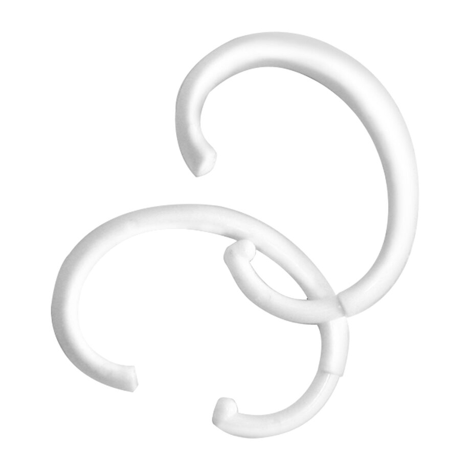 Splash Home - Hookease shower hooks, set of 12, white