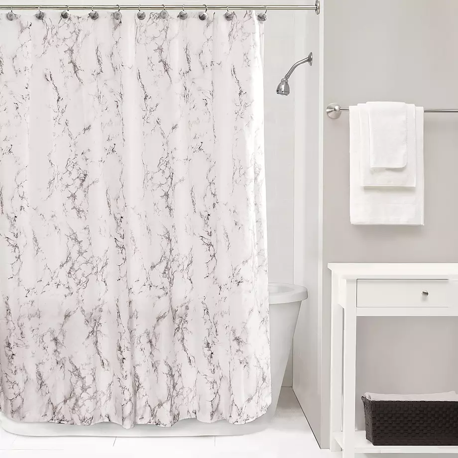 Splash Home - Rideau de douche en tissu, 70x72. Colour: white, Fr