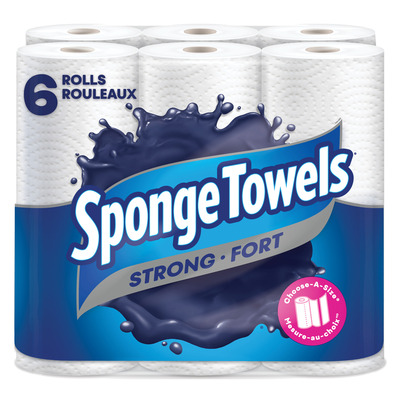 Sponge Towels - Strong Choose-A-Size paper towels, pk. of 6