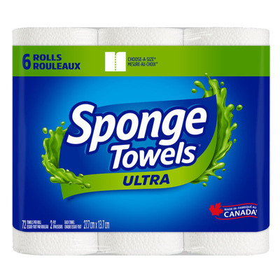 Sponge Towels - Towels - Ultra Choose-A-Size paper towels, pk. of 6