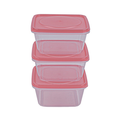 Square food containers, pk. of 3 - 280ml