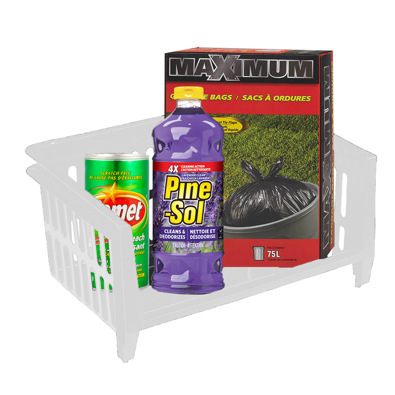 Stackable plastic basket