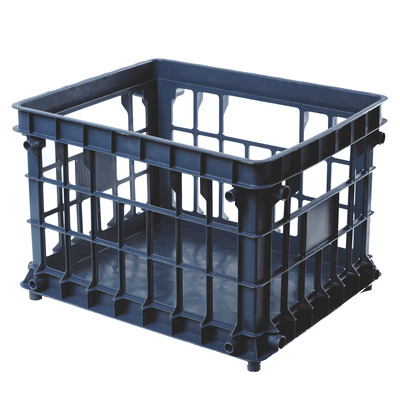 Stackable plastic storage crate