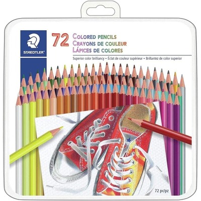 Staedtler - 72 crayons de couleur dans un contenant en étain