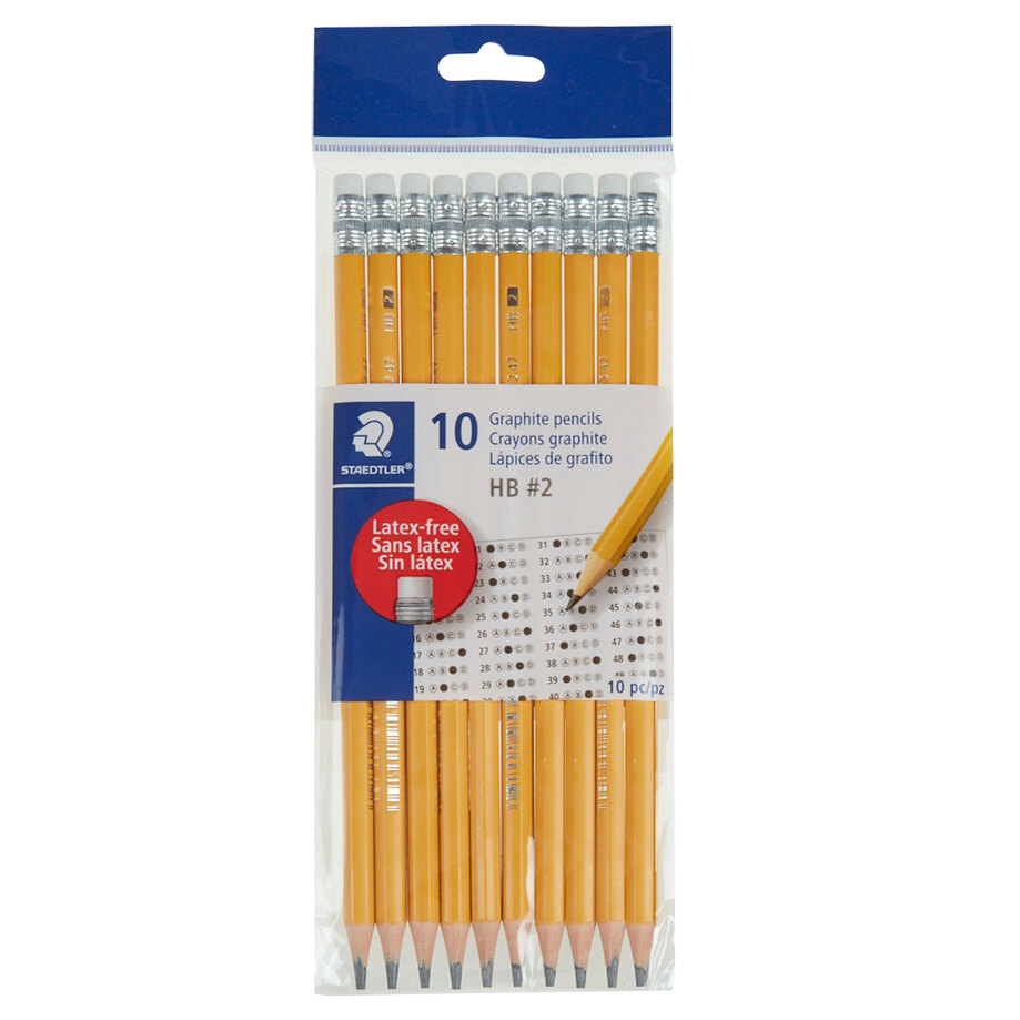 Staedtler - Pre-sharpened polymer graphite pencils HB #2, pk. of 10