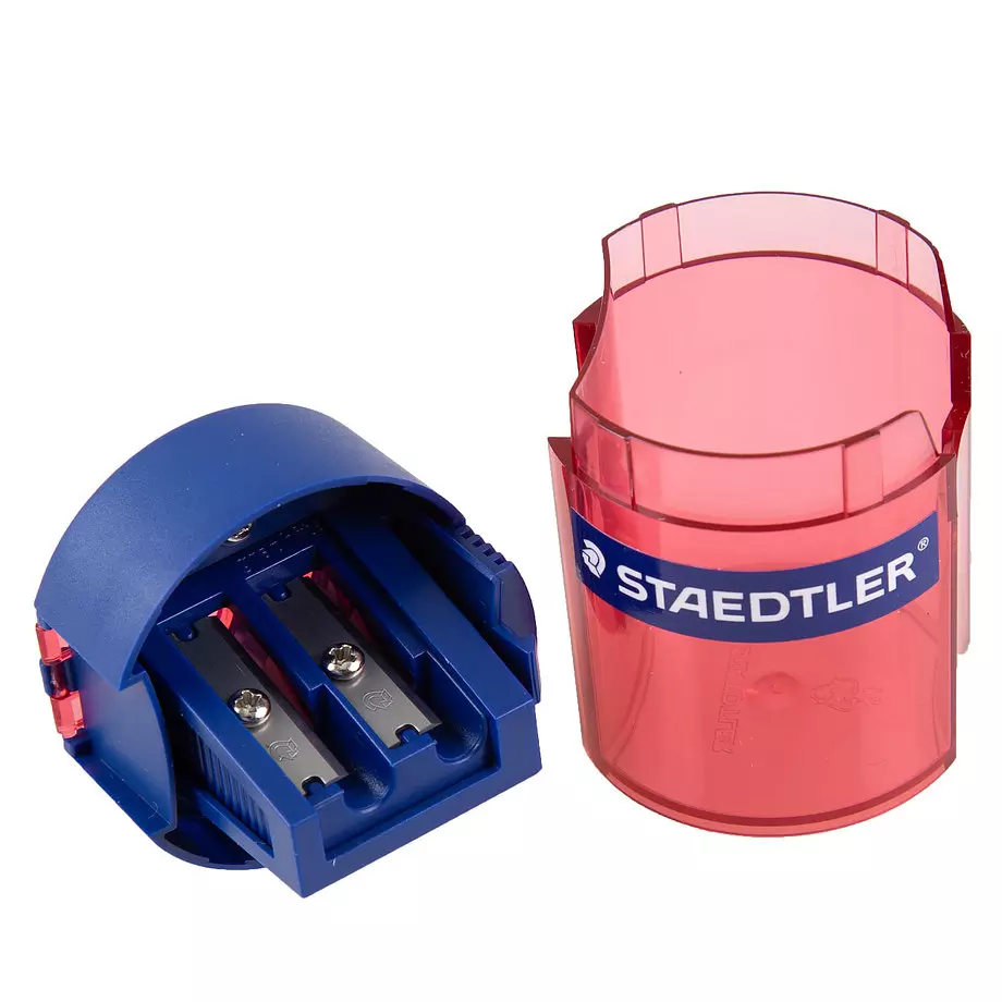 Staedtler - Taille-crayon en métal à 2 trous, couleurs assorties. Colour:  red, Fr