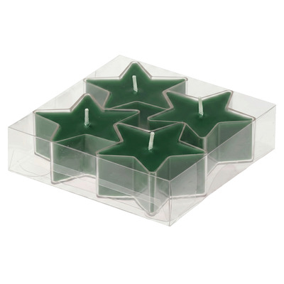 Star-shaped candle set, Pk. of 4
