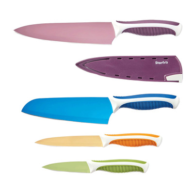 Starfrit - Set of 4 knives with integrated sharpener