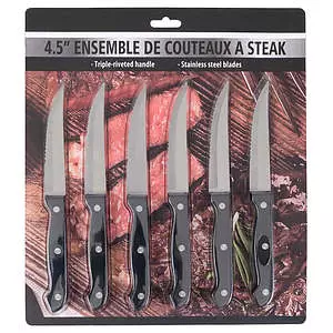 Steak knife set, 6 pcs