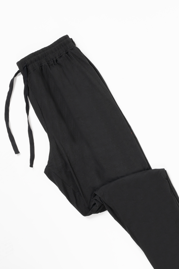 Stretch knit jogger pyjama pants - Black - Plus Size