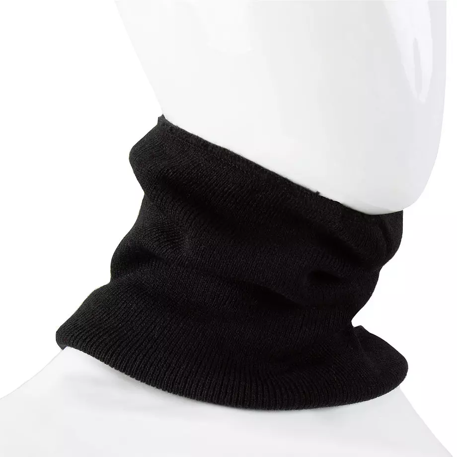 Stretch knit neck warmer, black