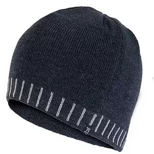 Stretch knit toque with contrast stich design on brim