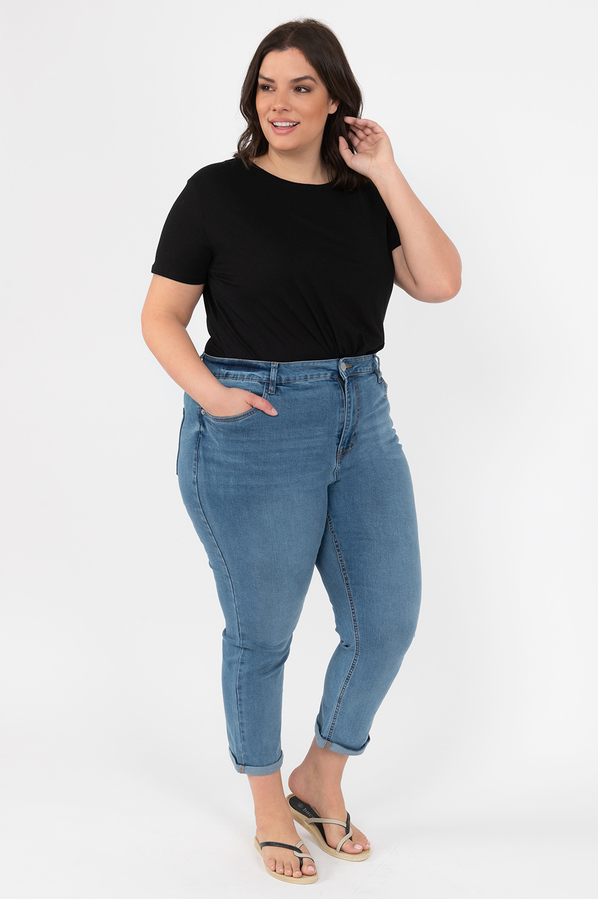 Suko Jeans - High waisted Mom jeans - Classic blue - Plus Size