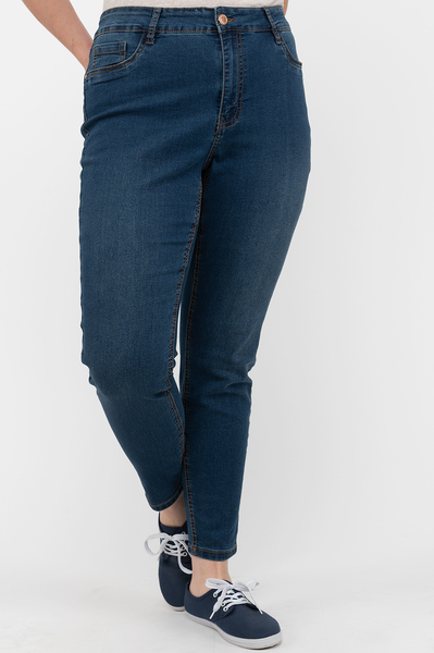 Suko Jeans - Jean moulant Powerstretch enfilable à taille haute  - Indigo - Taille plus