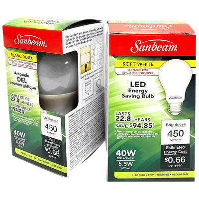 Sunbeam - Energy saving LED light bulb - Soft white, 5.5W