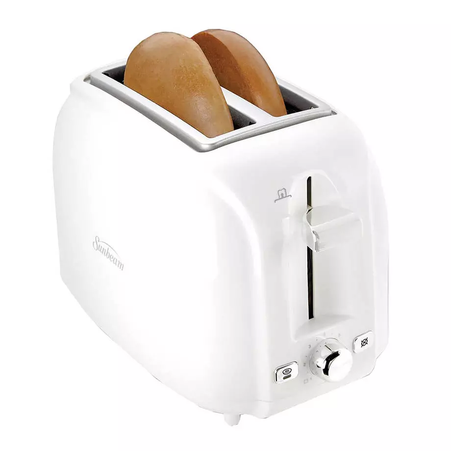 Sunbeam - Grille-pain 2 tranches, blanc