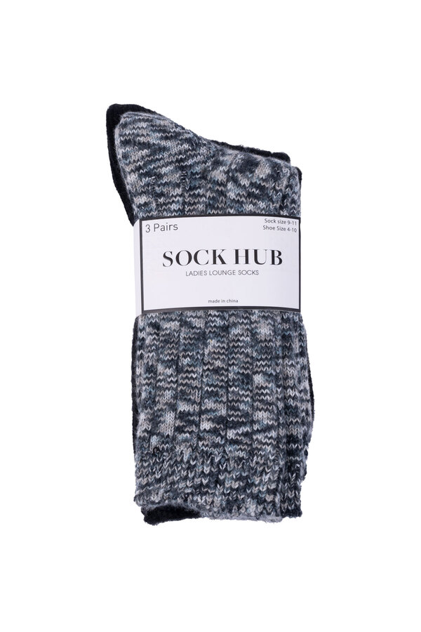 Super soft rib knit lounge socks - 3 pairs