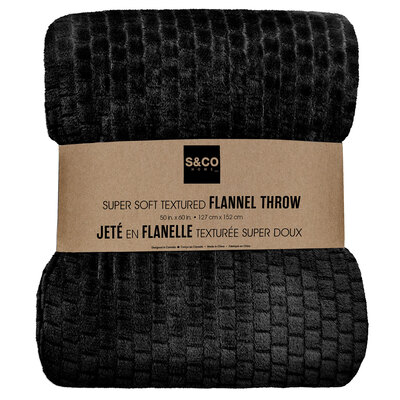 Super soft textured flannel throw blanket, 50"x60" - Textured bricks