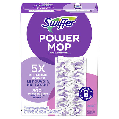 Swiffer - Recharges pour balai &agrave; franges PowerMop, Paq. de 5