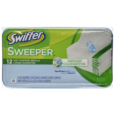 Swiffer - Sweeper - Recharges de linges humidifiés, paq. de 12