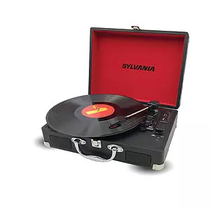 Sylvania - Belt drive USB turntable with case