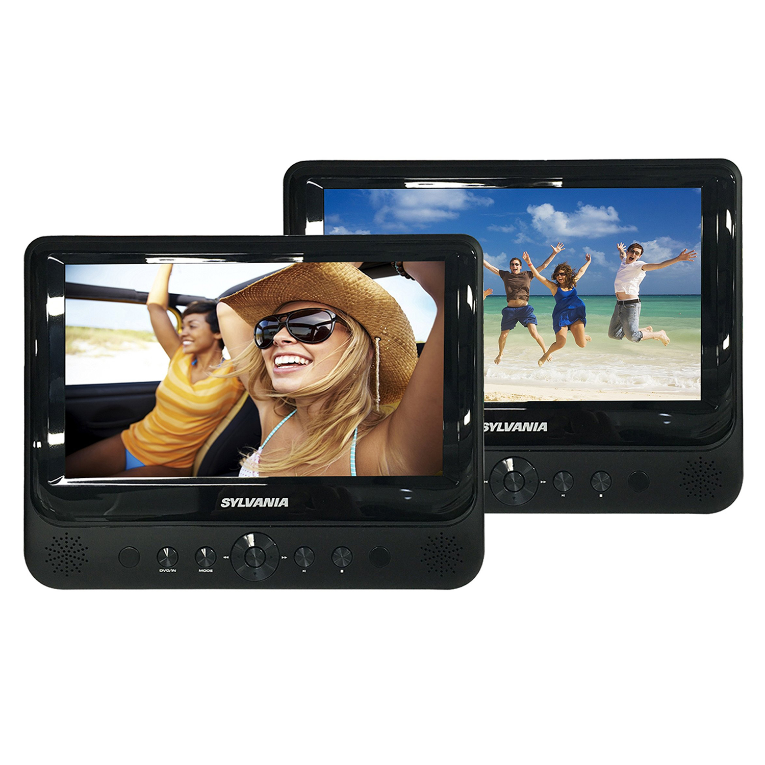 Sylvania - Twin mobile dual 9" Screen/dual DVD portable DVD Player
