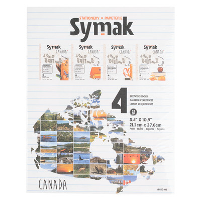 SYMAK - Exercise book, pack of 4