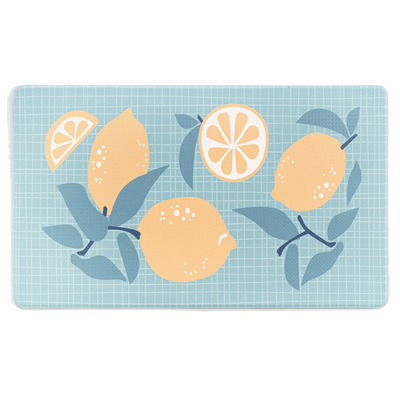 Tapis imprimé avec endos en mousse - Citrons