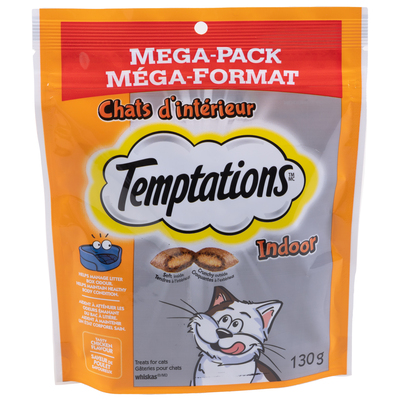 Temptations - Méga-format de friandises pour chats douces et croustillantes - Saveur de poulet savoureuse