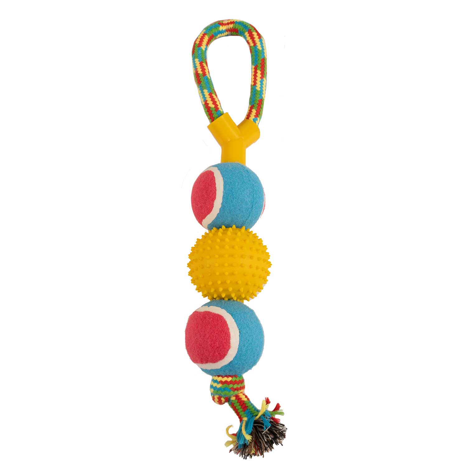 Tennis ball rope toy for dogs - Yellow