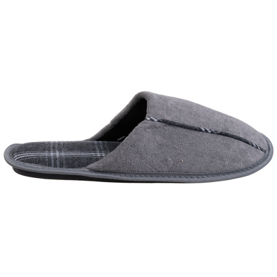 Terry cloth slipper with fleece interior - Grey