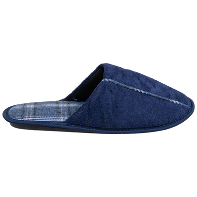 Terry cloth slipper with fleece interior - Navy