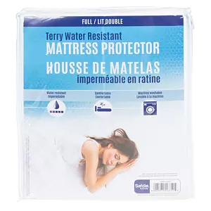 Terry water resistant mattress protector