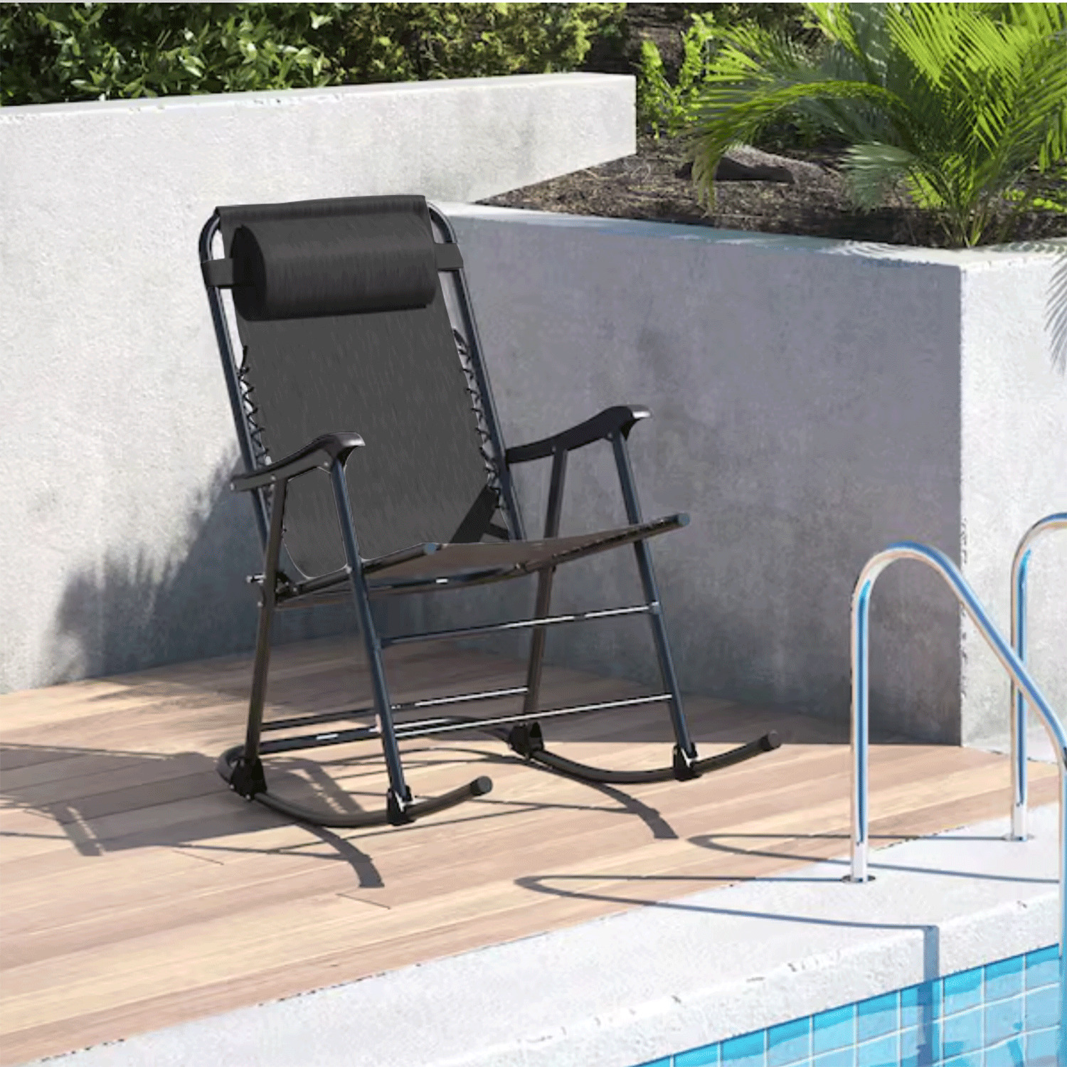 Textilene foldable rocking chair