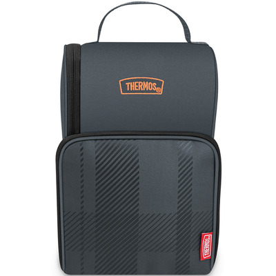 Thermos - Dual compartment lunch box - Black plaid