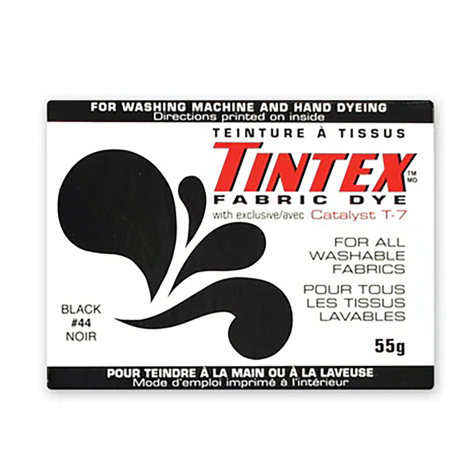 Tintex - Teinture à tissues tout usage - Noir #44. Colour: black, Fr