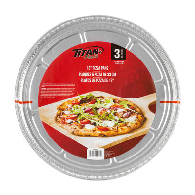 Titan Foil - Aluminum 13" pizza pans, pk. of 3