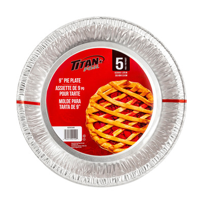 Titan Foil - Assiettes de tarte profondes de 9" enaluminum, paq. de 5