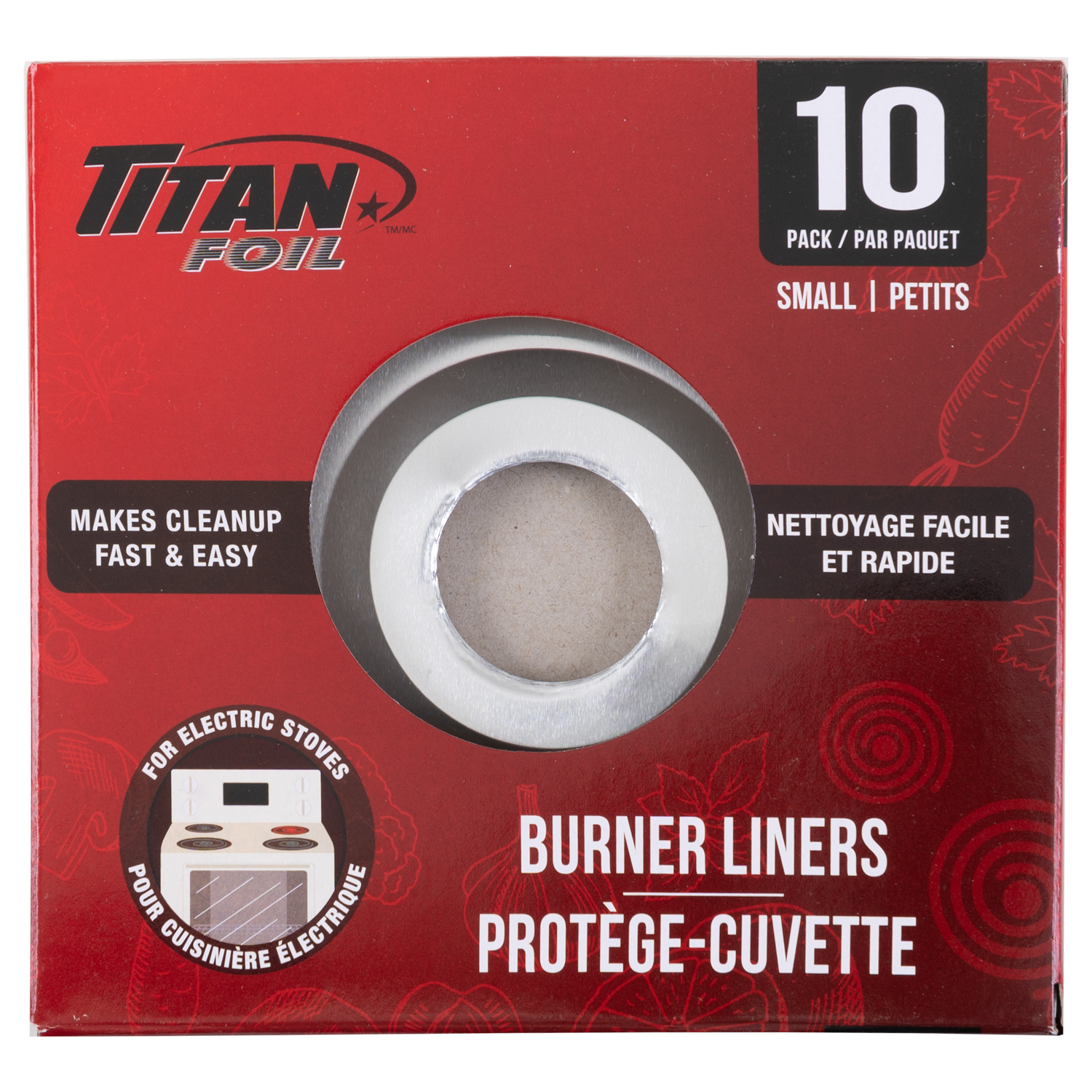 Titan Foil - Small aluminum burner liners, pk. of 10