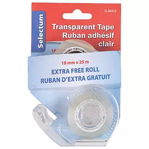 Transparent tape, pk, of 2