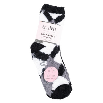 Tru Fit - Chaussettes comfortables avec semelle antid&eacute;rapante, 3 paires