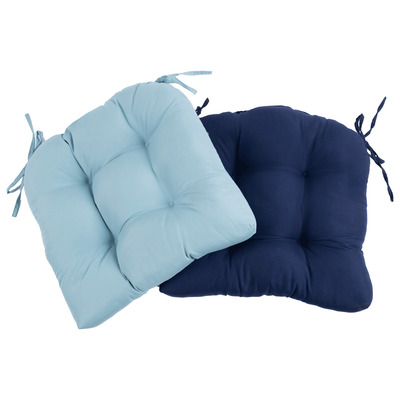 Tufted microfiber chair cushion, 15"x15"