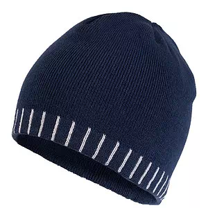 Tuque en tricot extensible avec motif de points contrastés sur le bord