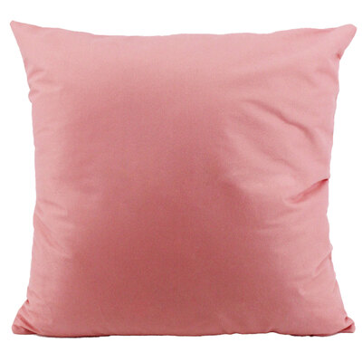 Velvet-feel decorative cushion, 17.5"x17.5" - Dusty rose