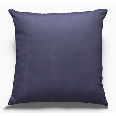 Velvet-feel decorative cushion, 17.5"x17.5" - Rich navy