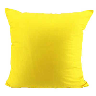 Velvet-feel decorative cushion, 17.5"x17.5" - Sunshine