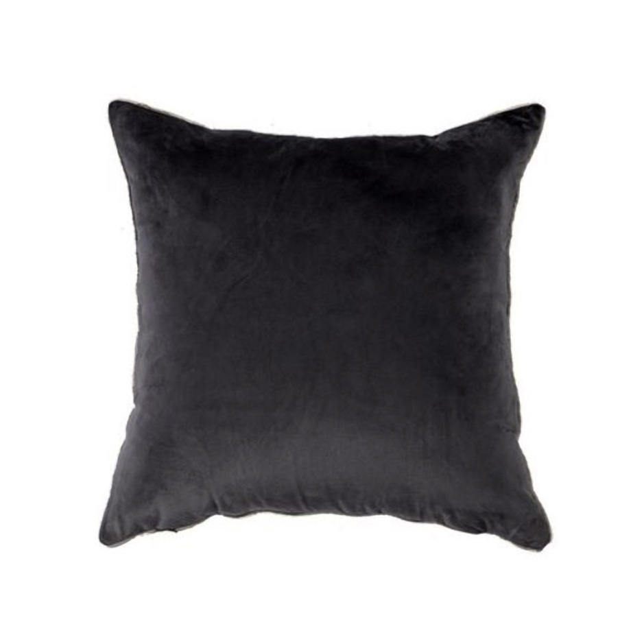 Velvet-feel decorative cushion, 18"x18"
