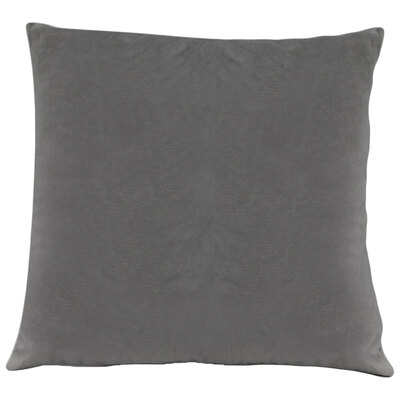 Velvet-feel decorative cushion, 18"x18" - Grey
