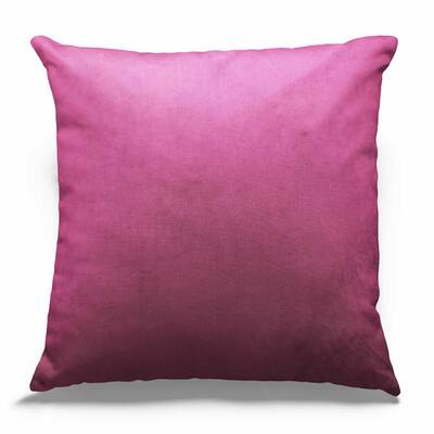 Velvet-feel, two-tone decorative cushion, 17.5"x17.5"