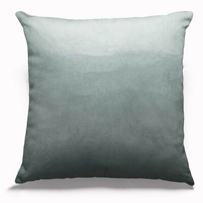 Velvet-feel, two-tone decorative cushion, 17.5"x17.5"